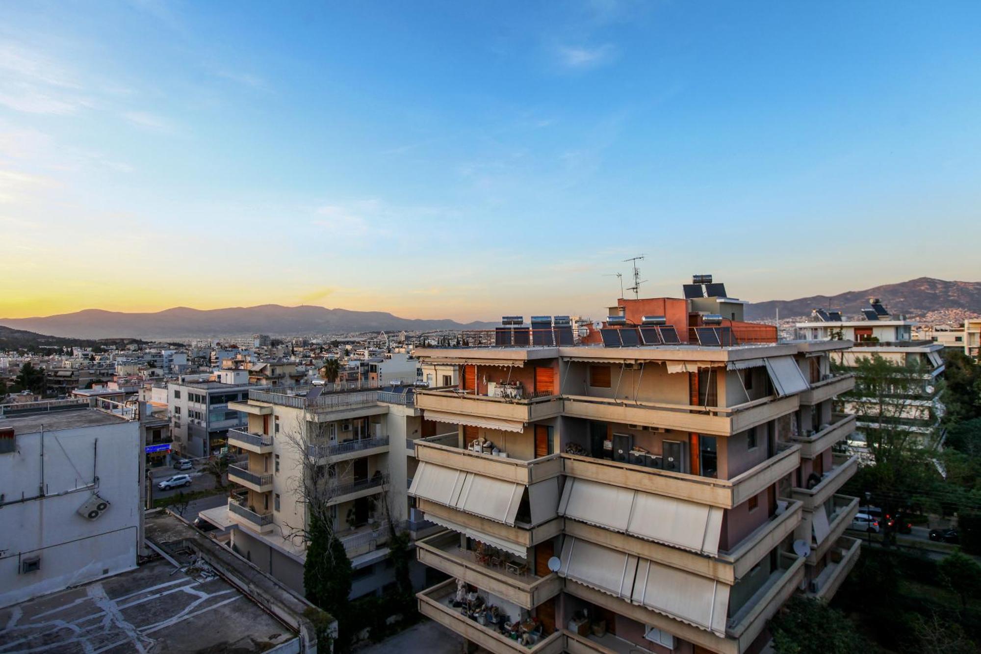 Loft Condo Next To Metro Station. Amazing View! Athens Exterior photo